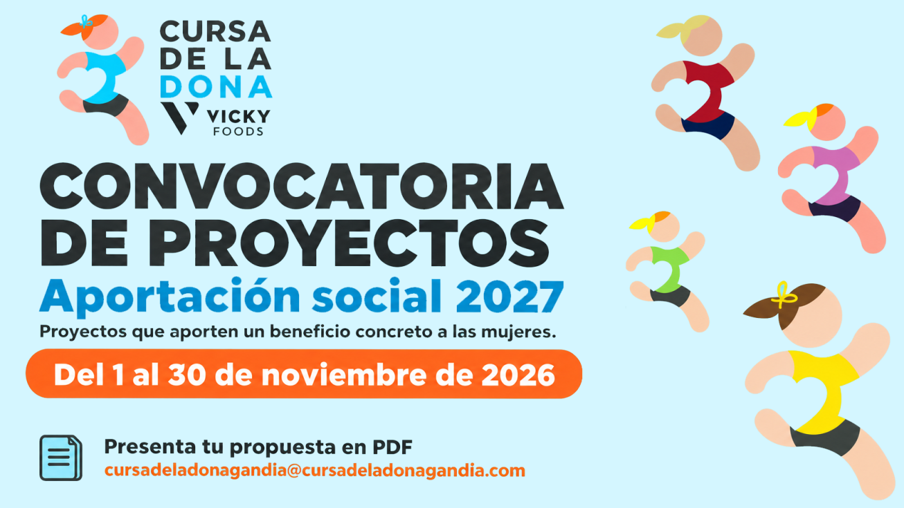 La Cursa de la Dona Vicky Foods abre una convocatoria para seleccionar el proyecto que recibirá su aportación social de 2027