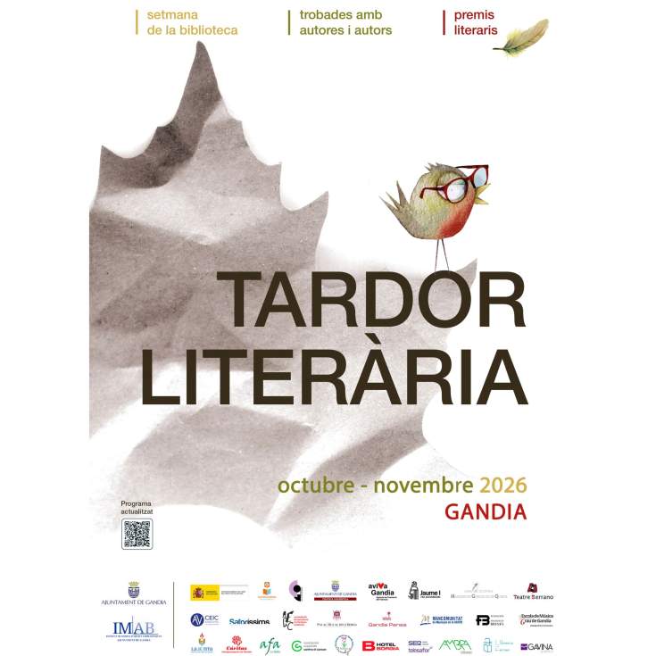 La Tardor Literària de Gandia programa 60 activitats dedicades a la lectura, la creació literària i el patrimoni cultural