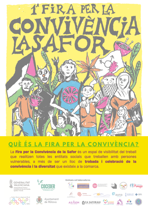 La 1a Fira per la Convivència de la Safor arriba a Ròtova el 24 d'octubre