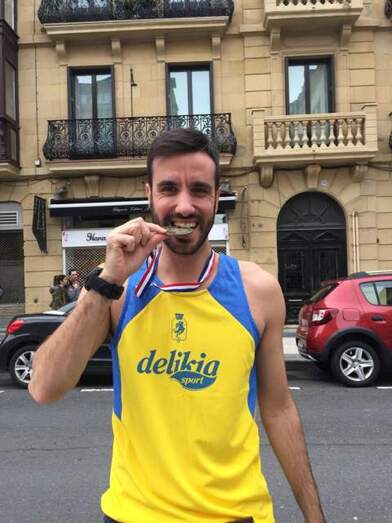 Miguel Moya, ‘finisher’ en la Behobia-San Sebastián.