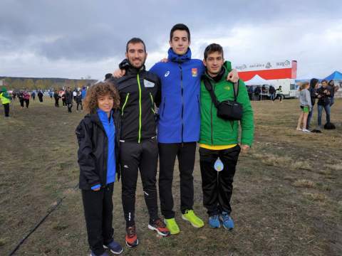 De izquierda a derecha Xavi Martínez, Ismael Giner, Joan Villaroya y Adrián Martínez, en Burgos.