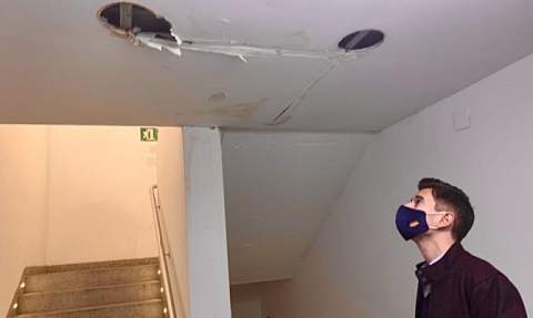 Soler, en el p&aacute;rking.