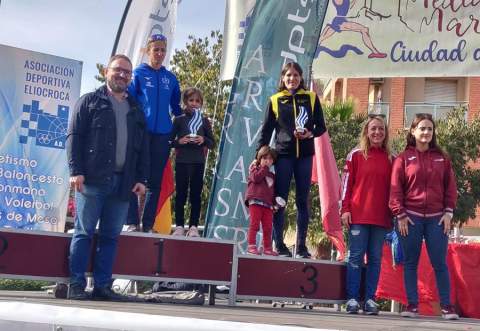 Neus Mas en el Medio Maratón de Lorca.