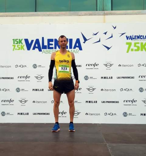 David Bona en la 15K Abierta al Mar, en Val&egrave;ncia.