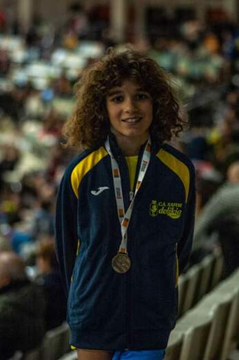 Xavier Martínez con el oro en Valencia.