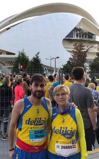 José Vicente Mocholí y Pilar Oltra en la 10K de Valencia.