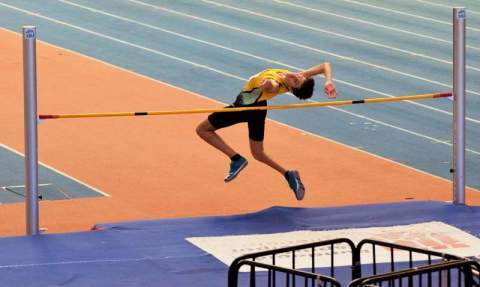 Jordi Miret en la prueba de altura. / Foto: Bibiana Gutiérrez.
