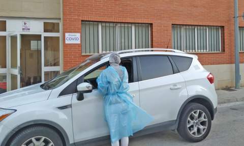 Pruebas de PCR en el centro de salud de Villalonga.