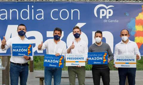 Visita de Carlos Maz&oacute;n a Gandia el pasado mes de mayo.